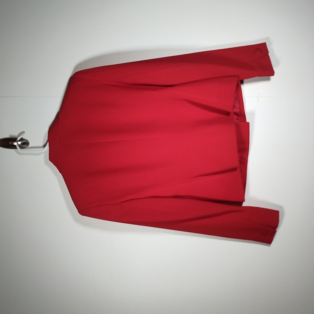 Vintage Rena Rowan for Saville bright red double breasted blazer jacket 4 - Picture 2 of 13